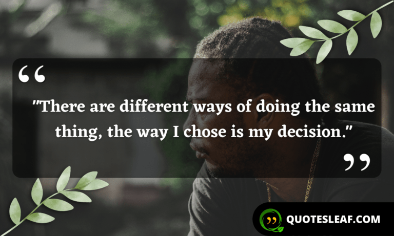 Read more about the article “There are different ways of doing the same thing, the way I chose is my decision.”